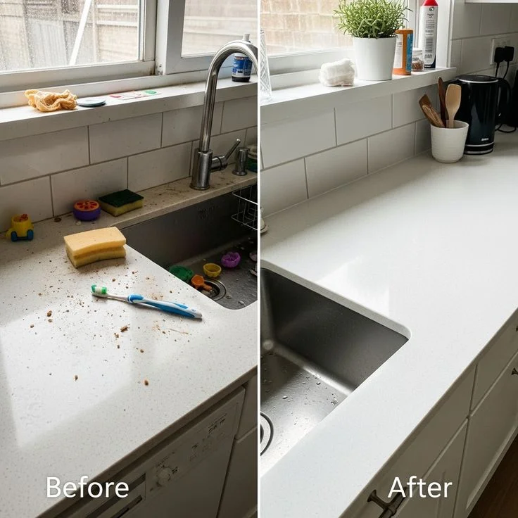 Clean Rise before and after cleaning result